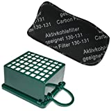 KIT Filtro HEPA + Filtro de Carbón Activado Para Aspiradoras apto para Vorwerk Kobold Kobold VK130, VK131 - VK 130, 131 SC